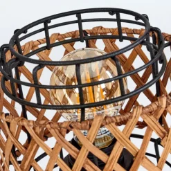 Style Boho-Chic-hofstein Lampe de table Otta Noir, 1 lumière