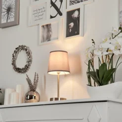 Lampes En Tissu-hofstein Lampe de table Paao Nickel mat, 1 lumière