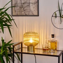 hofstein Lampe de table Paeni Ambre, 1 lumière