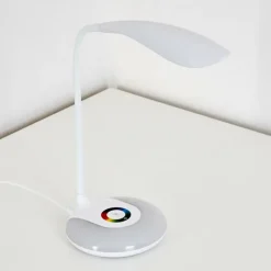 hofstein Lampe de table Paphos LED Blanc, 1 lumière, Changeur de couleurs