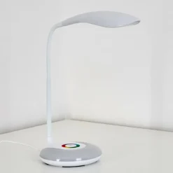 hofstein Lampe de table Paphos LED Blanc, 1 lumière, Changeur de couleurs
