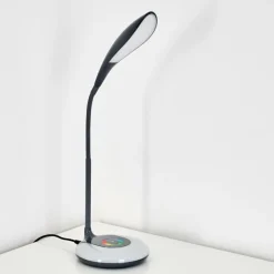 hofstein Lampe de table Paphos LED Noir, 1 lumière, Changeur de couleurs