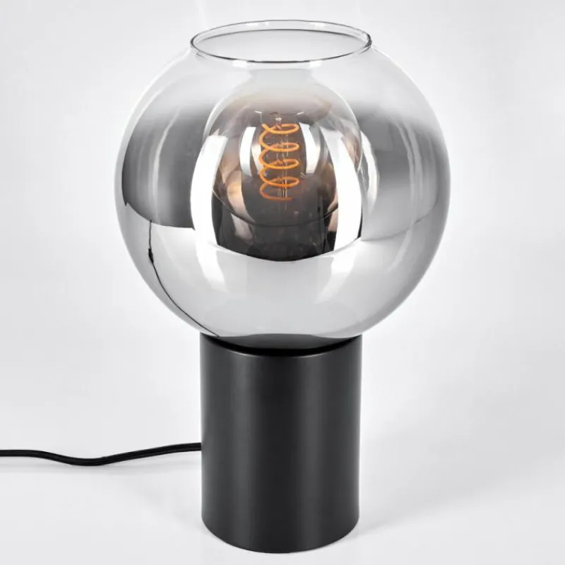 Suspension Verre Fumé-hofstein Lampe de table Pascal Noir, 1 lumière