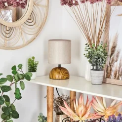 Lampes En Tissu-hofstein Lampe de table Passila Couleur bois, 1 lumière