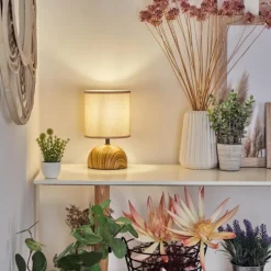 Lampes En Tissu-hofstein Lampe de table Passila Couleur bois, 1 lumière