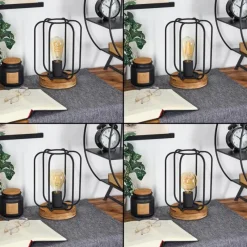 Lampes Vintages & Rétros-hofstein Lampe de table Pasteur Écru, Noir, 1 lumière