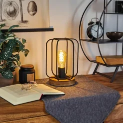 Lampes Vintages & Rétros-hofstein Lampe de table Pasteur Écru, Noir, 1 lumière