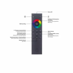 Paul Neuhaus Q-Serie Lampe de table Paul Neuhaus Q-HANNES LED Argenté, 1 lumière, Télécommandes