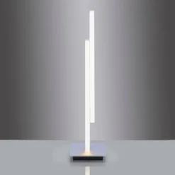 Paul Neuhaus Q-Serie Lampe de table Paul Neuhaus Q-TOWER LED Aluminium, 2 lumières, Télécommandes
