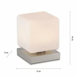 Luminaires Paul Neuhaus Lampe de table Paul Neuhaus DADOA LED Acier brossé, 1 lumière