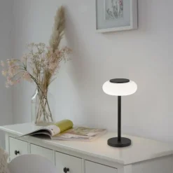 Paul Neuhaus Q-Serie Lampe de table Paul Neuhaus Q-ETIENNE LED Noir, 1 lumière, Télécommandes