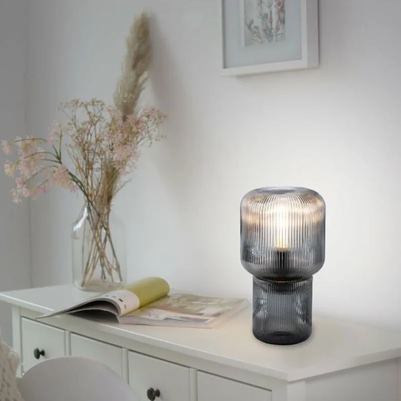 Suspension Verre Fumé-Luminaires Paul Neuhaus Lampe de table Paul Neuhaus MASHI Fumée, 1 lumière