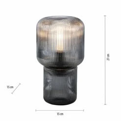 Suspension Verre Fumé-Luminaires Paul Neuhaus Lampe de table Paul Neuhaus MASHI Fumée, 1 lumière