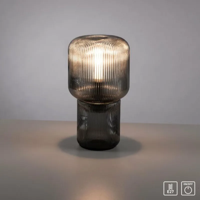 Suspension Verre Fumé-Luminaires Paul Neuhaus Lampe de table Paul Neuhaus MASHI Fumée, 1 lumière