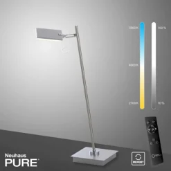 Luminaires Paul Neuhaus Lampe de table Paul Neuhaus PURE-MIRA LED Aluminium, 1 lumière, Télécommandes* Éclairage Led