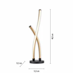 Lampes Dorées-Luminaires Paul Neuhaus Lampe de table Paul Neuhaus POLINA LED Noir, 1 lumière