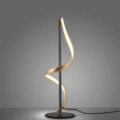 Paul Neuhaus Q-Serie Lampe de table Paul Neuhaus QSWING LED Anthracite, Or, 1 lumière, Télécommandes