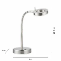 Luminaires Paul Neuhaus Lampe de table Paul Neuhaus HENSKO LED Argenté, 1 lumière* Éclairage Led