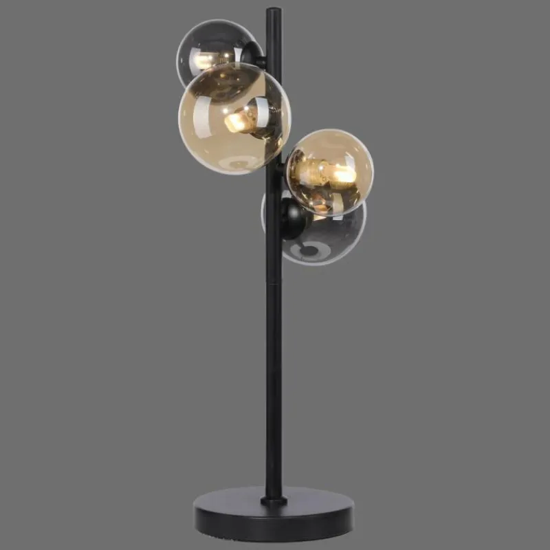 Suspension Verre Fumé-Luminaires Paul Neuhaus Lampe de table Paul-Neuhaus POPSICLE LED Noir, 4 lumières