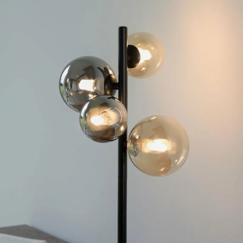 Suspension Verre Fumé-Luminaires Paul Neuhaus Lampe de table Paul-Neuhaus POPSICLE LED Noir, 4 lumières