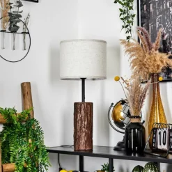 Lampes En Tissu-hofstein Lampe de table Perdigueira Écru, Noir, 1 lumière