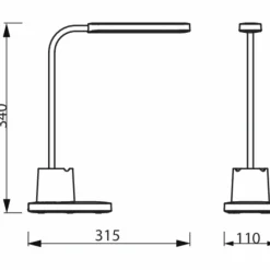 Luminaires Philips Lampe de table Philips Bucket LED Blanc, 1 lumière* Éclairage Led