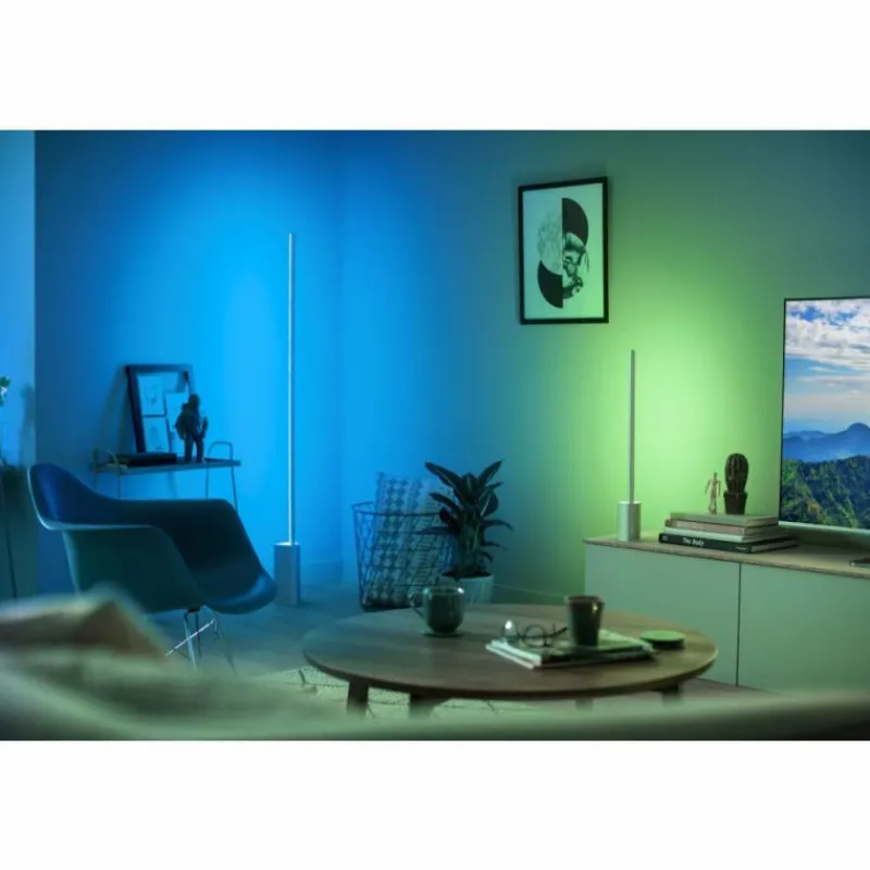 Luminaires Philips Lampe de table Philips Hue Gradient Signe LED Blanc, 1 lumière, Changeur de couleurs