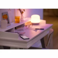 Luminaires Philips Lampe de table Philips WiZ Hero LED Blanc, 1 lumière, Télécommandes, Changeur de couleurs