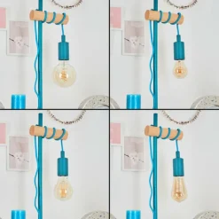 Lampes Vintages & Rétros-hofstein Lampe de table Picmy Bleu, Écru, 1 lumière