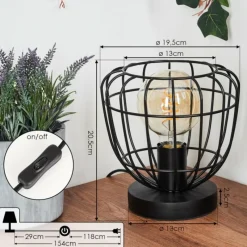 Luminaires Scandinaves-hofstein Lampe de table Piment Noir, 1 lumière