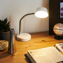 hofstein Lampe de table Pineda LED Chrome, Blanc, 1 lumière