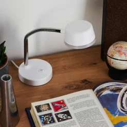 hofstein Lampe de table Pineda LED Chrome, Blanc, 1 lumière