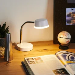 hofstein Lampe de table Pineda LED Chrome, Blanc, 1 lumière