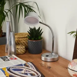 hofstein Lampe de table Pineda LED Chrome, 1 lumière