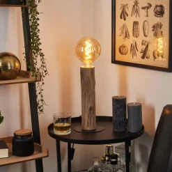 Lampes Vintages & Rétros-hofstein Lampe de table Pozos Écru, Noir, 1 lumière