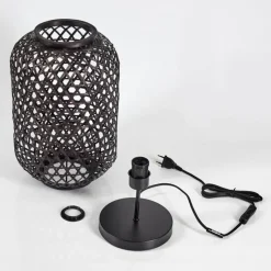Style Boho-Chic-hofstein Lampe de table Quinto Noir, 1 lumière