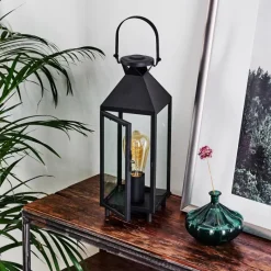 hofstein Lampe de table Raupunga Noir, 1 lumière