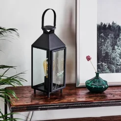 hofstein Lampe de table Raupunga Noir, 1 lumière