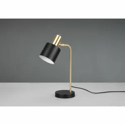 Lampes Dorées-Luminaires Reality Lampe de table Reality Adam Or, Noir, 1 lumière