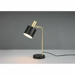 Lampes Dorées-Luminaires Reality Lampe de table Reality Adam Or, Noir, 1 lumière