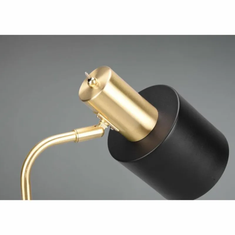 Lampes Dorées-Luminaires Reality Lampe de table Reality Adam Or, Noir, 1 lumière