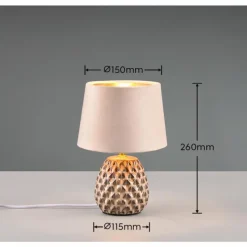 Luminaires Reality Lampe de table Reality ARIANA Beige, 1 lumière* Lampes À Poser