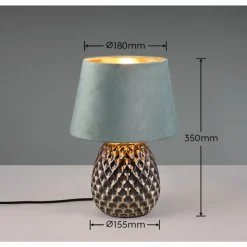 Luminaires Reality Lampe de table Reality ARIANA Vert, 1 lumière* Lampes À Poser