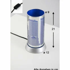 Luminaires Reality Lampe de table Reality Bleu, Chrome, 1 lumière