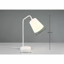 Lampes En Tissu-Luminaires Reality Lampe de table Reality BUDDY Blanc, 1 lumière