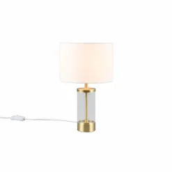 Lampes En Tissu-Luminaires Reality Lampe de table Reality GRAZIA Laiton, 1 lumière
