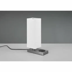 Lampes En Tissu-Luminaires Reality Lampe de table Reality Haley Nickel mat, 1 lumière