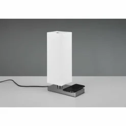 Lampes En Tissu-Luminaires Reality Lampe de table Reality Haley Nickel mat, 1 lumière