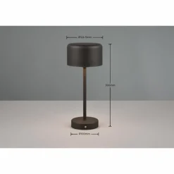 Luminaires Reality Lampe de table Reality JEFF LED Noir, 1 lumière* Éclairage Led