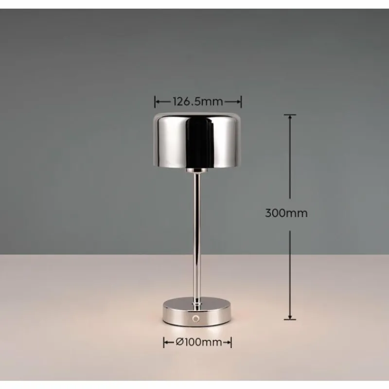 Luminaires Reality Lampe de table Reality JEFF LED Chrome, 1 lumière* Éclairage Led